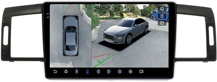 Магнитола для Infiniti M35, M45 2004-2009 (поддержка Bose) - FarCar BX9-360-9674 монитор 9.5" 2K QLED на Android 13, 6Гб+128Гб, CarPlay, 4G SIM-слот, 4 камеры в комплекте