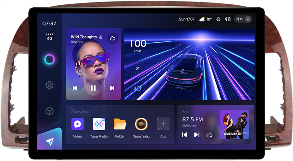 Магнитола для Toyota Camry 30 2001-2006 (рамка дерево 1) - Teyes CC3-2K монитор 13" 2K QLED на Android 10, ТОП процессор, 4G SIM-слот, CarPlay