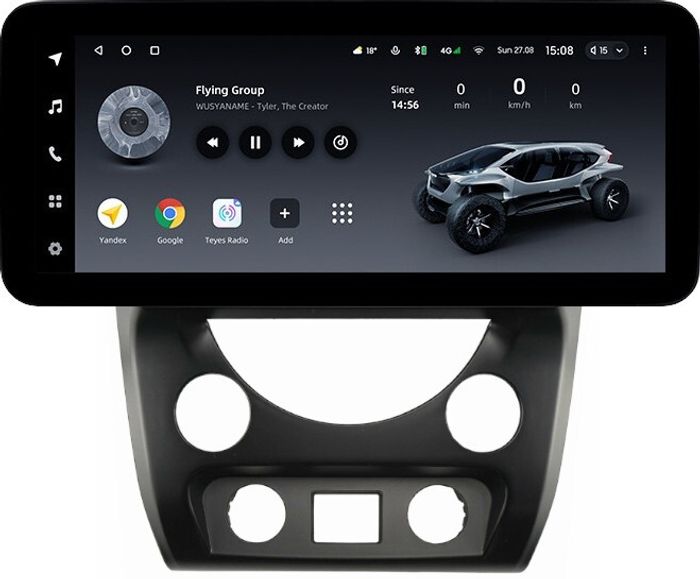 Магнитола для SsangYong Rexton 3 Y290 2012-2017 - Teyes LUX ONE ROUND монитор 12.3" 2K QLED на Android 10, CarPlay, 4G SIM-слот