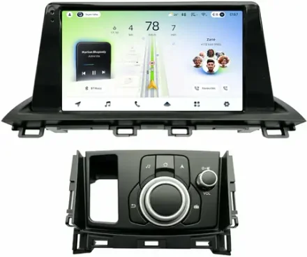 Магнитола для Mazda CX-4 2016-2024 (ШГУ монохром) - Teyes CC4L монитор 9" IPS на Android 14, Snapdragon 662, CarPlay, 4G SIM-слот