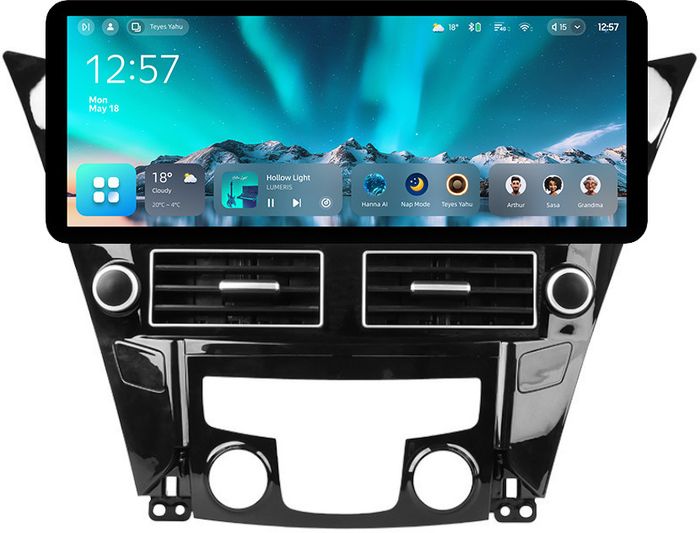 Магнитола для Hyundai Sonata 6 YF 2010-2013 - Teyes CC4 монитор 12.3" 2K QLED + рамка LUX, Android 14, Быстрейшая, Snapdragon 680, DSP, CarPlay, 4G SIM-слот