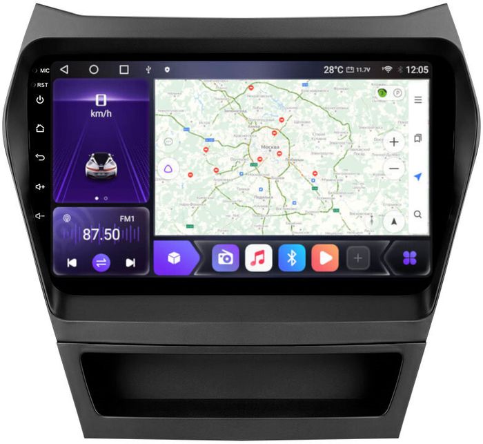 Магнитола для Hyundai Santa Fe 2012-2018 - Kuberg OL-9703 IPS, Android 10, 8 ядер (TS18), 4G SIM-слот