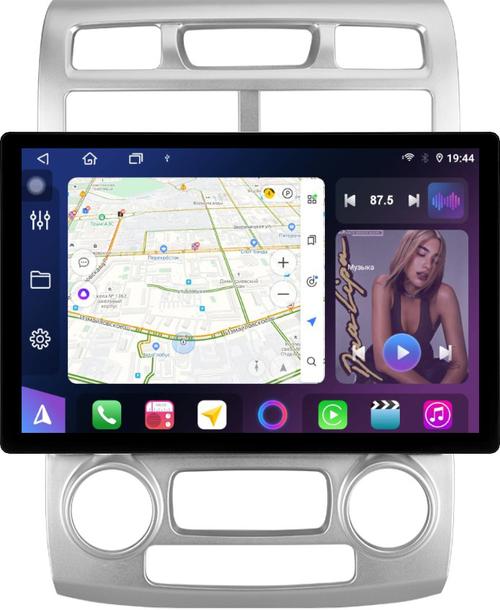 Магнитола для KIA Sportage 2 2004-2008 - FarCar BX877 монитор 13" 2K QLED на Android 13, Быстрая, CarPlay, 4G SIM-слот