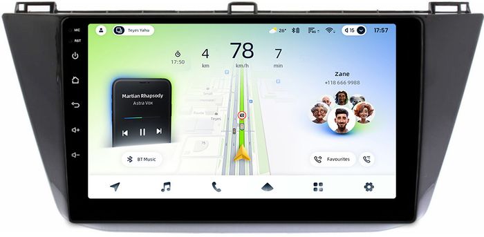 Магнитола для Volkswagen Tiguan 2 2016-2023 (блок в бардачке) - Teyes CC4L монитор 10.1" IPS, Android 14, Быстрая, Snapdragon 662, CarPlay, 4G SIM-слот