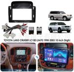 Магнитола для Toyota Land Cruiser 100, Lexus LX470 1998-2002 (климат на ШГУ) - Kuberg SF-1698-3 QLed, Android 12, Быстрая, CarPlay, 4G SIM-слот