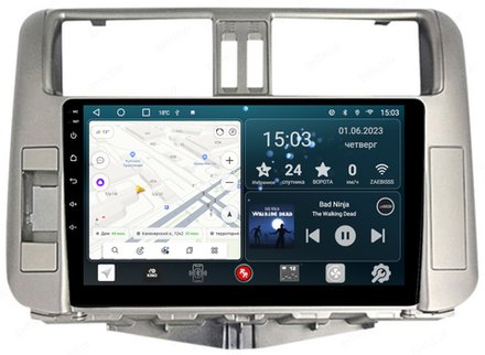 Магнитола для Toyota Land Cruiser Prado 150 2009-2013 (бронза/серебро) - Redpower 065 Android 10, ТОП процессор, 6Гб+128Гб, CarPlay, SIM-слот