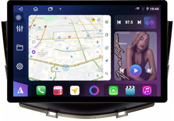 Магнитола для Lifan X60 2012-2016 - FarCar BX877 монитор 13" 2K QLED на Android 13, Быстрая, CarPlay, 4G SIM-слот