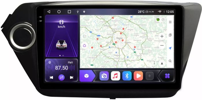 Магнитола для KIA Rio 3 2011-2017 (QB) - Kuberg OL-9731 QLed+2K, Android 12, TS10, CarPlay, 4G SIM-слот
