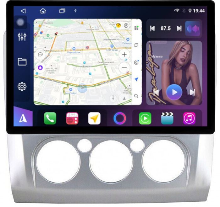 Магнитола для Ford Focus 2 2004-2011 (кондиционер) - FarCar BX877 монитор 13" 2K QLED на Android 13, Быстрая, CarPlay, 4G SIM-слот