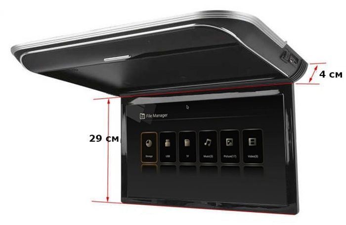 Монитор потолочный - ERGO ER1750AN с экраном 17.3” (1920х1080 FullHD, Android, 3+32Gb) бежевый