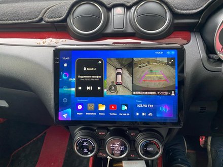 Магнитола для Suzuki Swift 5 2016-2023 (рамка матовая) - FarCar 179-10MAT монитор 10.36" QLED на Android 14, TS18, CarPlay, 4G SIM-слот