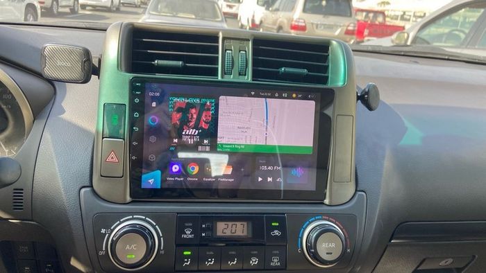 Магнитола для Toyota Land Cruiser Prado 150 2009-2013 (взамен 7" навигации) - Kuberg EW-9613-2 QLed, Android 12, TS10,  CarPlay, 4G SIM-слот