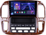 Магнитола для Toyota Land Cruiser 100, Lexus LX470 1998-2002 (климат на ШГУ, рамка дерево) - Teyes CC3L монитор 9" IPS на Android 10, 8-ядер, CarPlay, 4G SIM-слот