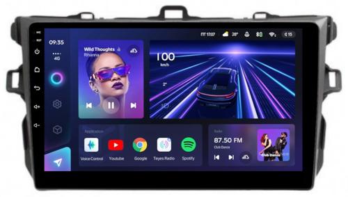 Магнитола для Toyota Corolla 150 2006-2013 (рамка тип 1) - Teyes CC3 монитор 9" QLED на Android 10, ТОП процессор, 4Гб+32Гб, CarPlay, 4G SIM-слот