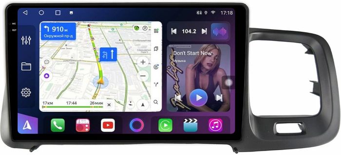 Магнитола для Volvo S60 2 Y20 2010-2018 - FarCar BM9-2K-9682 монитор 9.5" 2K QLED на Android 14, Быстрая, CarPlay, 4G SIM-слот