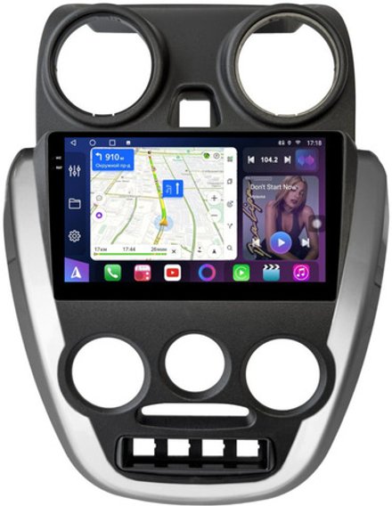 Магнитола для Lada Granta 2011-2018 (большая рамка) - FarCar BM9-7278F2 монитор 9.5" QLED на Android 14, TS10, 4+32Гб, CarPlay, 4G SIM-слот