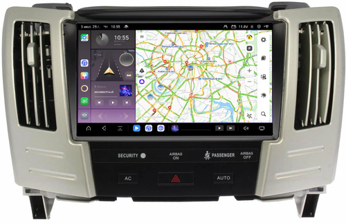 Магнитола для Toyota Harrier XU30 2003-2013, Lexus RX 2003-2009 - Kuberg SF-9278 QLed+2K, Android 13, TS20, CarPlay, 4G SIM-слот
