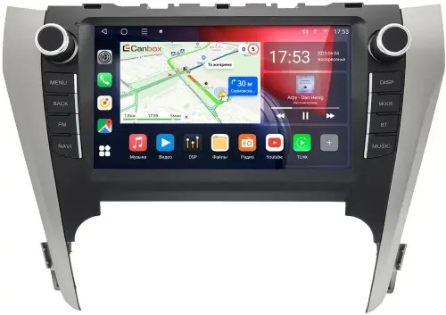Магнитола для Toyota Camry 50 2011-2014 (рамка с крутилками и кнопками) - CanBox 9-0119 Android 10, 8-ядер, SIM-слот