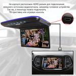 Монитор потолочный - ERGO ER1330AN-OLED с экраном 13,3” (1920х1080 OLED FullHD, смарт ТВ, 3+64Gb) серый