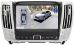 Магнитола для Toyota Harrier XU30 2003-2013, Lexus RX 2003-2009 (ШГУ цветной, рамка наверх тип 2) - Teyes CC3-2K-360 монитор 9.5" 2K QLED на Android 10, Быстрая, CarPlay, 4G SIM-слот, 4 камеры в комплекте