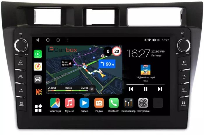 Магнитола для Toyota Mark II 110, Verossa 2000-2004 (вниз) - Canbox 9182 Android 10, ТОП процессор, CarPlay, 4G SIM-слот