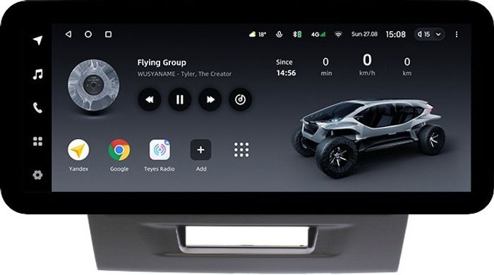 Магнитола для Suzuki Vitara 2014-2022 (штатная КЗВ) - Teyes LUX ONE ROUND монитор 12.3" 2K QLED на Android 10, Быстрая, CarPlay, 4G SIM-слот