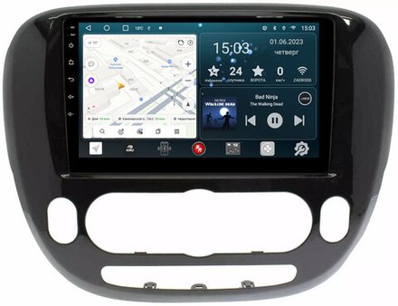 Магнитола для KIA Soul 2 2014-2019 (кондиционер, рамка глянцевая) - Redpower 044 Android 10, ТОП процессор, 6Гб+128Гб, CarPlay, SIM-слот