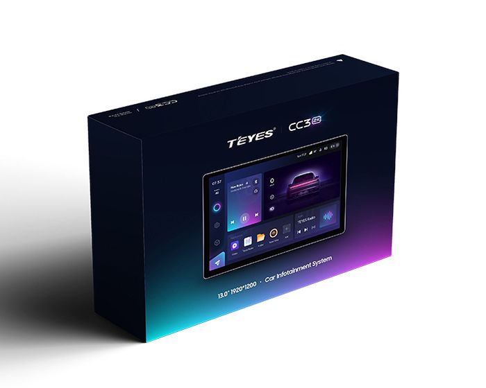 Магнитола для Toyota 200х100мм (рамка под 9") - Teyes CC3-2K монитор 13" QLED+2K, Android 10, 4G SIM-слот, CarPlay