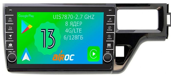 Магнитола для Honda Stepwgn 5 2015-2021 - Airoc AB-1919 (кнопки и крутилки), Android 13, Быстрая, SIM-слот, CarPlay