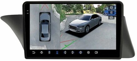 Магнитола для Lexus ES200, ES250, ES350 2015-2018 (джойстик - шайба) - FarCar BX9-360-ES12B монитор 9.5" 2K QLED на Android 13, 6Гб+128Гб, CarPlay, 4G SIM-слот, 4 камеры в комплекте