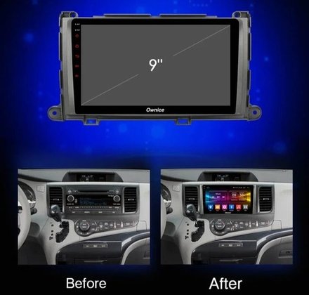 Магнитола для Toyota Sienna 3 2010-2014 - Kuberg OL-9695 Android 10, 8-ядер, 4G SIM-слот