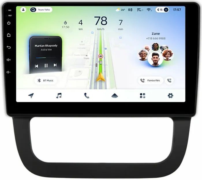 Магнитола для Volkswagen Jetta 5 2005-2010 (климат 2) - Teyes CC4L монитор 10" IPS на Android 14, Быстрая, Snapdragon 662, CarPlay, 4G SIM-слот