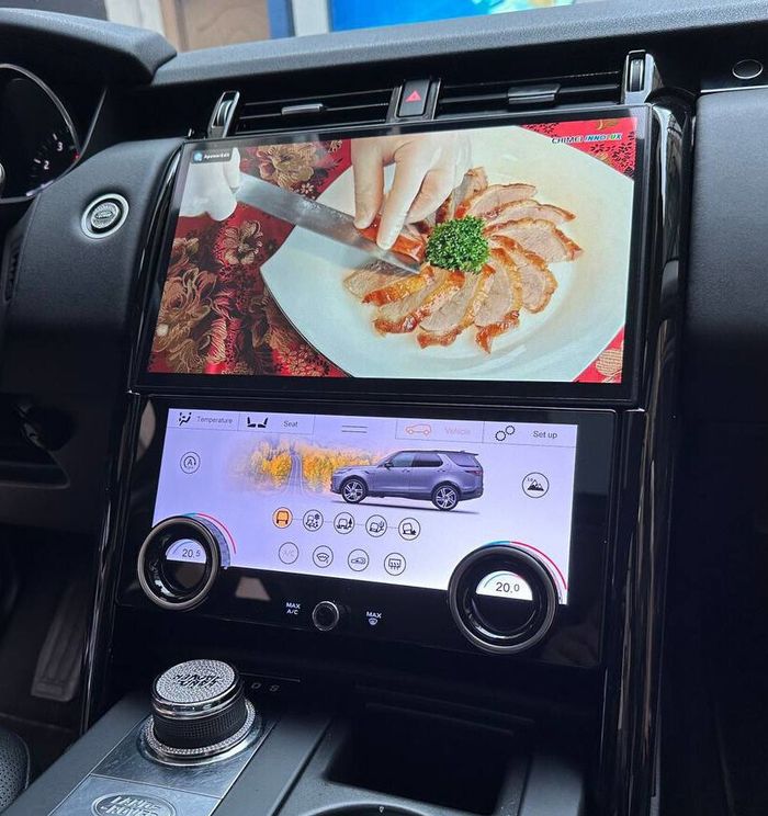 Магнитола для + сенсорная LCD панель климата для Land Rover Discovery 5 2017-2022 (взамен 8" экрана без кнопки OPEN) - RDL-1755-low монитор 13.3" на Android 13, 8Гб+128Гб, CarPlay, 4G SIM-слот