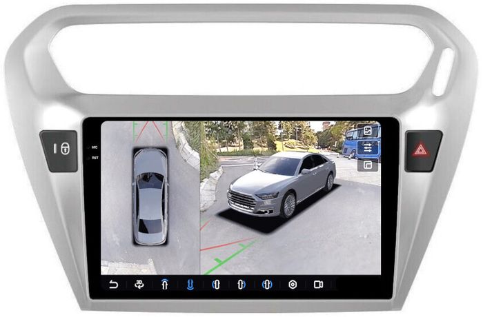 Магнитола для Peugeot 301, Citroen C-Elysee - FarCar BX294M-360 монитор 9.5" 2K QLED на Android 13, 6Гб+128Гб, CarPlay, 4G SIM-слот, 4 камеры в комплекте
