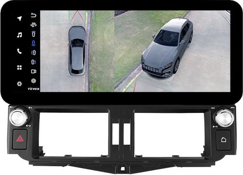 Магнитола для Toyota Land Cruiser Prado 150 2009-2013 (поддержка JBL) - Teyes LUX ONE 360 монитор 12.3" 2K QLED на Android 10, CarPlay, 4G SIM-слот, 6/128 ГБ, 4 камеры в комплекте