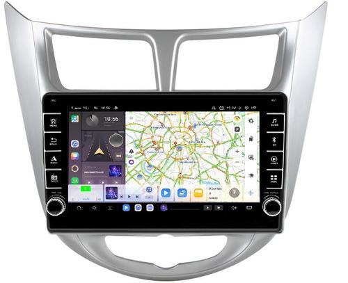 Магнитола для Hyundai Solaris 2010-2016 - Kuberg OL-9707 (кнопки и крутилки) Android 13, TS20, 6+128Гб, CarPlay, 4G SIM-слот