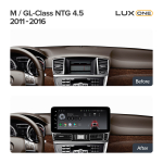 Магнитола для Mercedes-Benz GL X166 2012-2015 NTG 4.5 - FarCar MB1003 монитор 12.3" на Android 13, 8Гб+128Гб, CarPlay, 4G SIM-слот