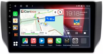Магнитола для Nissan Sentra/Sylphy B17 2012-2023, Tiida 2015 - Canbox 1008 Qled, Android 10, ТОП процессор, SIM-слот