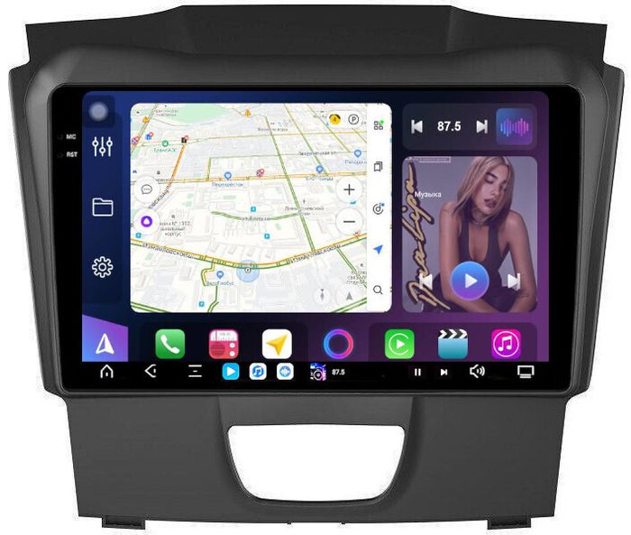 Магнитола для Chevrolet TrailBlazer 2012-2015 - FarCar GX435M монитор 9.5" 2K QLED на Android 14, TS20, 6+128Гб, CarPlay, 4G SIM-слот