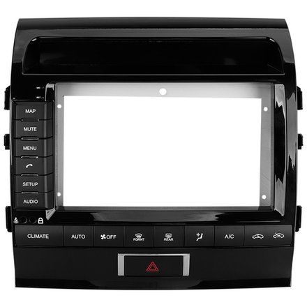 Комплект рамки с разъёмами 9" Toyota Land Cruiser 200 2010-2012 климат на ШГУ, кнопки слева