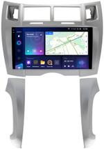 Магнитола для Toyota Vitz 2, Yaris 2 2005-2011 (рамка серебро тип 2) - Teyes CC3-2K на Android 10, Быстрая, 2K QLED, CarPlay, 4G SIM-слот