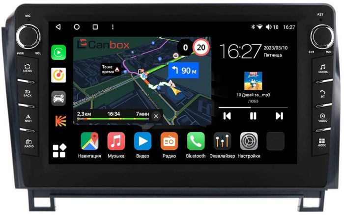 Магнитола для Toyota Tundra XK50 2007-2013,  Sequoia XK60 2007-2022 - Canbox 1062/1055 Android 10, ТОП процессор, CarPlay, 4G SIM-слот