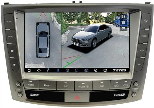 Магнитола для Lexus IS250 XE20 2005-2008 (ШГУ цветной) - Teyes CC3-2K-360 монитор 9.5" 2K QLED на Android 10, 6Гб+128Гб, CarPlay, 4G SIM-слот, 4 камеры в комплекте