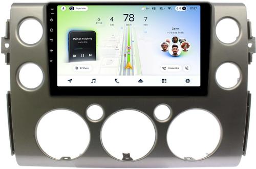 Магнитола для Toyota FJ Cruiser 2005-2022 (рамка серая) - Teyes CC4L монитор 9" IPS на Android 14, Snapdragon 662, CarPlay, 4G SIM-слот