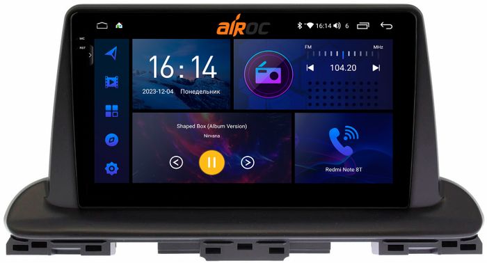 Магнитола для KIA Cerato 4 2018+ - AIROC 2K RI-2326 Android 12, Быстрая, QLed+2K, CarPlay, SIM-слот