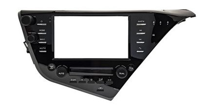 Комплект рамки с разъёмами 9" Toyota Camry 70 2018-2021 с JBL и климатом на ШГУ с кнопками