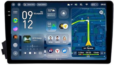 Магнитола для SsangYong Actyon 1 2005-2010, Kyron, Actyon Sports 2006-2016 - Teyes CC4-PRO монитор 9.5" 2K QLED на Android 13, Snapdragon 778G, ИИ, CarPlay, DSP, 4G SIM-слот