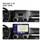 Магнитола для Jeep, Dodge 2006-2018 (207x98мм) - Kuberg JP001-TYJ/KP-13-464-S10 монитор 13" QLED+2K на Android 12, Быстрая, 4G SIM-слот, CarPlay