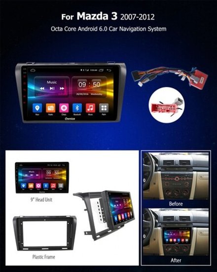 Магнитола для Mazda 3, Axela 2003-2009 - Kuberg OL-9503 IPS, Android 10, 8 ядер (TS18), 4G SIM-слот