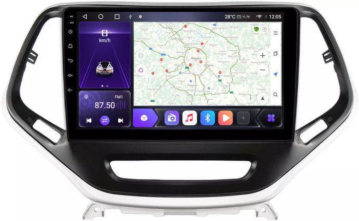 Магнитола для Jeep Cherokee 2014+ - Kuberg EW-1253 IPS, Android 10, 8 ядер (TS18), 4G SIM-слот